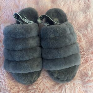 Plush Gray Ugg size 8